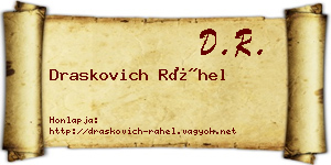 Draskovich Ráhel névjegykártya